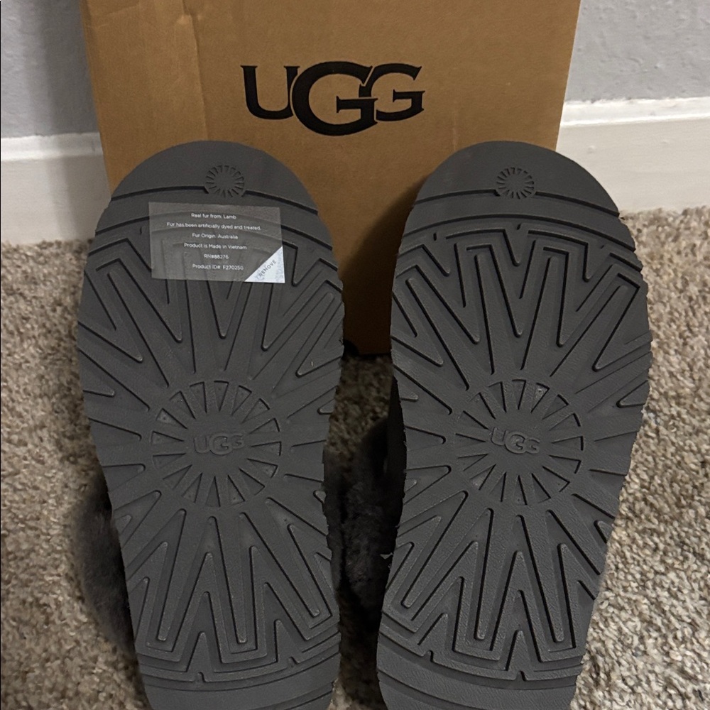 NIB UGG Disquette Charcoal Size 6 - Picture 11 of 11
